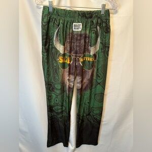 Brief Insanity Size Matters Med Lounge Pajama Pants Elastic Waist Soft Stretch